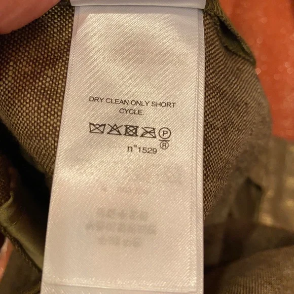 Lauren by Ralph Lauren Women’s Linen Metallic Gold Pants sz 8 - Picture 9 of 15